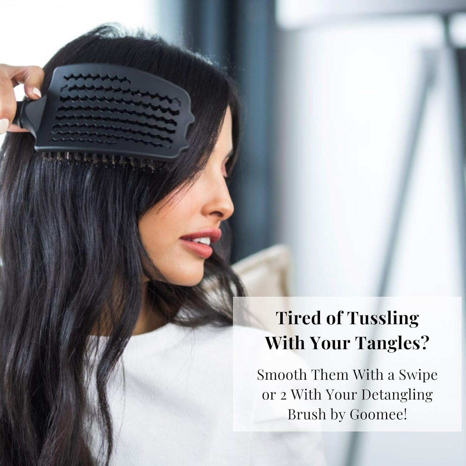 Goomee Miracle Detangling Brush Nylon Boar Bristles Green with Goomee Hair Ties Goomee Miracle Detangling Brush Nylon Boar Bristles Green with Goomee Hair Ties