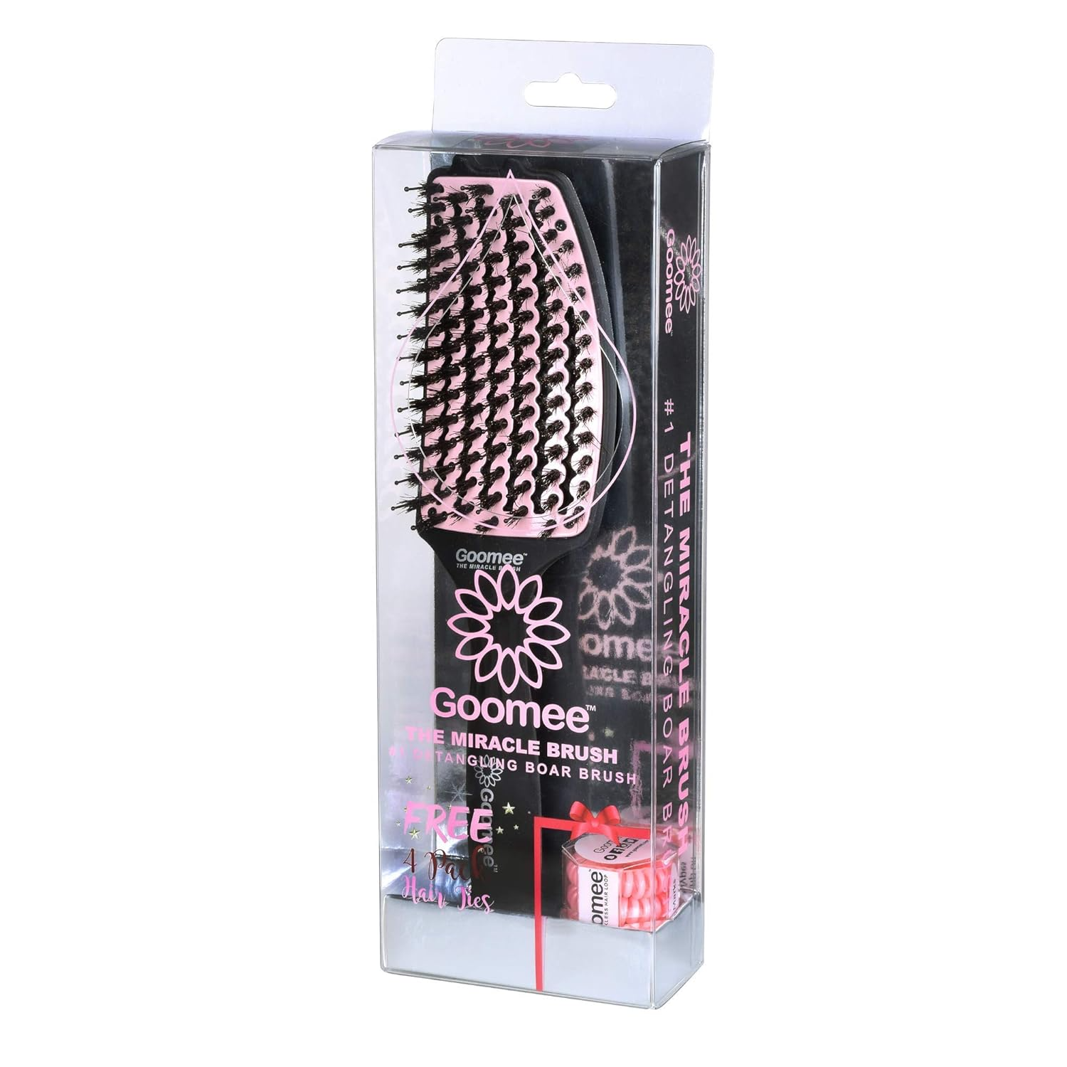 Goomee Miracle Detangling Brush Nylon Boar Bristles Blush Pink Goomee Miracle Detangling Brush Nylon Boar Bristles Blush Pink