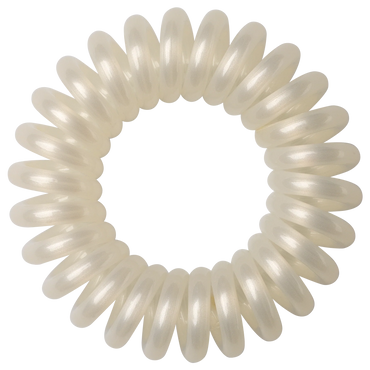 Goomee Original The Markless Hair Loop (Box of 4) - Traceless Hair Ring - Spiral No Crease No Damage Hair Ties (Pearly White)
